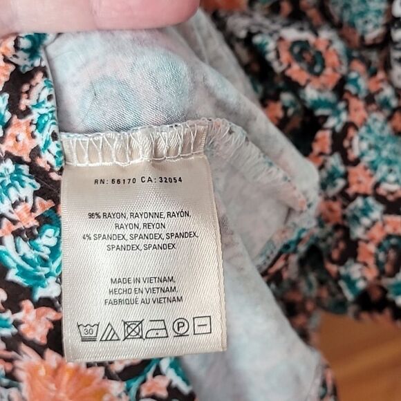 Anthropologie Maeve Lilt Swing Dress Medium Floral Patchwork Pockets Sle… - Picture 5 of 6